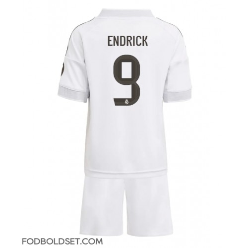 Real Madrid Endrick #9 Hjemme Trøje Børn 2025-26 Kortærmet (+ Korte bukser)